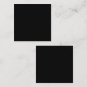 デザイン独自の無地のブラック スクエア名刺 (正面/裏面)