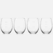 デザイン独自の眼鏡 ステムなしワイングラス (裏面)