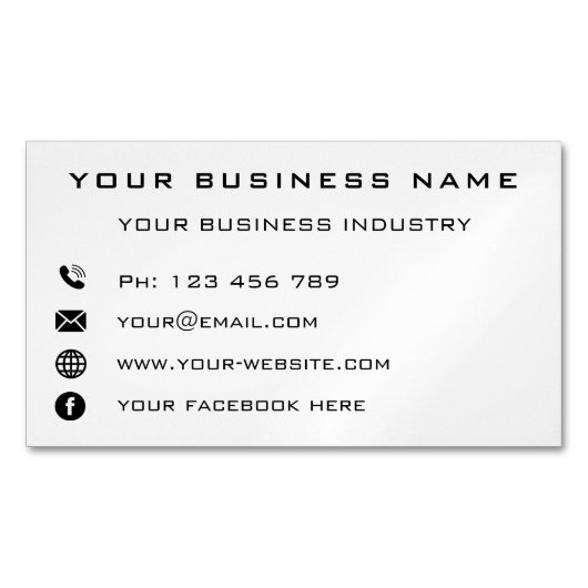 デザイン独自の磁気名刺テンプレート マグネット名刺 (正面)