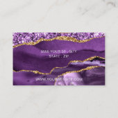 デザイン独自の紫色の金ゴールドグリッター名刺 名刺 (裏面)