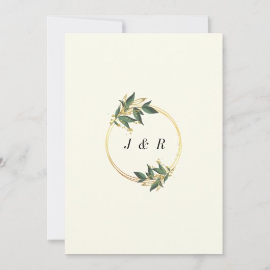 デザイン独自の結婚式招待状とQRコード (裏面)