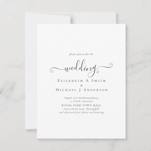 デザイン独自の結婚式招待状追加グラフィックス (正面)