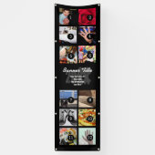 デザイン独自の縦型バナー12写真+文字簡単 横断幕 (縦)