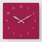 デザイン独自の色フォント番号壁時計 スクエア壁時計 (正面)