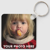 デザイン独自の角アルミフォトキーチェーン キーホルダー (裏面)