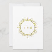 デザイン独自の金ゴールドダイヤモンド結婚式招待状 (裏面)