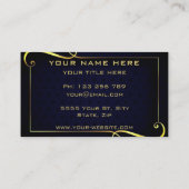 デザイン独自の黒と金ゴールドの名刺 名刺 (裏面)