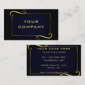 デザイン独自の黒と金ゴールドの名刺 名刺 (正面/裏面)