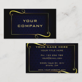 デザイン独自の黒と金ゴールドの名刺 名刺