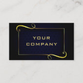 デザイン独自の黒と金ゴールドの名刺 名刺 (正面)