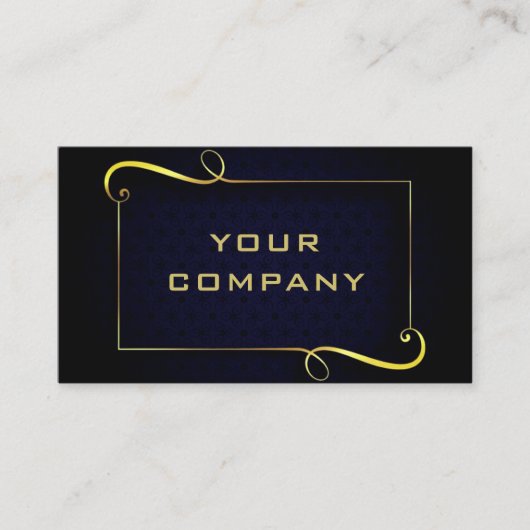 デザイン独自の黒と金ゴールドの名刺 名刺 (正面)