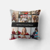 デザイン独自の10フォトコラージュのポスター クッション (裏面)