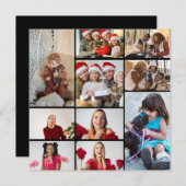 デザイン独自の10フォトコラージュのポスター サンキューカード (正面/裏面)