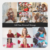 デザイン独自の10フォトコラージュのポスター スクエアシール (正面)