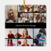 デザイン独自の10フォトコラージュのポスター セラミックオーナメント (正面)