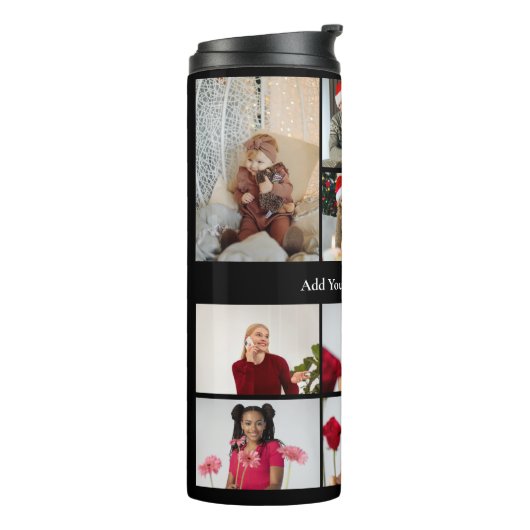 デザイン独自の10フォトコラージュのポスター タンブラー (回転左)