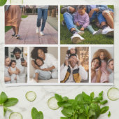 デザイン独自の10フォトコラージュ キッチンタオル (折り畳み)