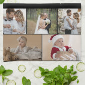 デザイン独自の10フォトコラージュ キッチンタオル (折り畳み)