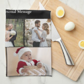 デザイン独自の10フォトコラージュ キッチンタオル (四つ折り)