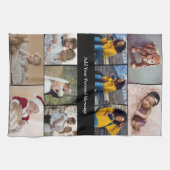 デザイン独自の10フォトコラージュ キッチンタオル (横)