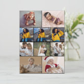 デザイン独自の10フォトコラージュ サンキューカード (スタンド正面)