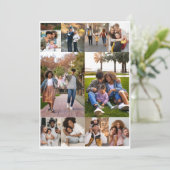 デザイン独自の10フォトコラージュ サンキューカード (スタンド正面)