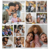 デザイン独自の10フォトコラージュ シャワーカーテン (正面)