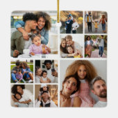 デザイン独自の10フォトコラージュ セラミックオーナメント (裏面)