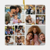 デザイン独自の10フォトコラージュ セラミックオーナメント (正面)