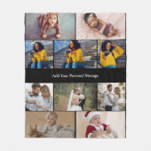 デザイン独自の10フォトコラージュ フリースブランケット (正面)