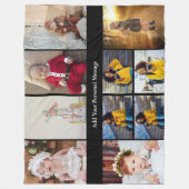 デザイン独自の10フォトコラージュ フリースブランケット (正面)