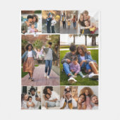 デザイン独自の10フォトコラージュ フリースブランケット (正面)