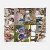 デザイン独自の10フォトコラージュ フリースブランケット (正面(横))