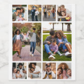 デザイン独自の10フォトコラージュ ワインラベル (シングルラベル)