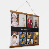 デザイン独自の10フォトコラージュ 吊り下げ型タペストリー (傾斜あり)