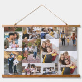デザイン独自の10フォトコラージュ 吊り下げ型タペストリー (正面)