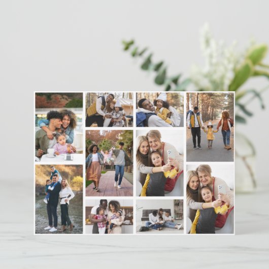 デザイン独自の10フォトコラージュ 案内状 (スタンド正面)