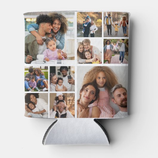 デザイン独自の10フォトコラージュ 缶クーラー (正面)