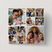 デザイン独自の10フォトコラージュ 缶バッジ (正面)