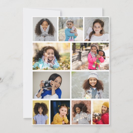 デザイン独自の11フォトコラージュ カード (正面)