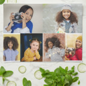 デザイン独自の11フォトコラージュ キッチンタオル (折り畳み)