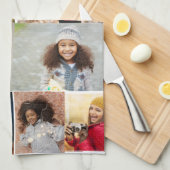 デザイン独自の11フォトコラージュ キッチンタオル (四つ折り)