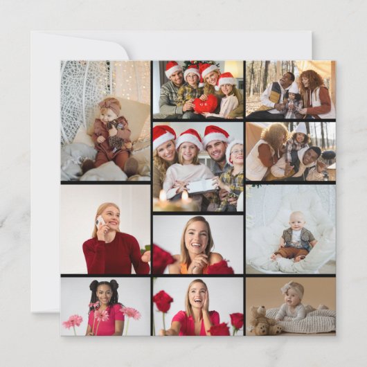 デザイン独自の11フォトコラージュ シーズンカード (正面)