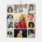 デザイン独自の11フォトコラージュ セラミックオーナメント (左)