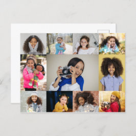 デザイン独自の11フォトコラージュ ポストカード