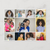 デザイン独自の11フォトコラージュ ポストカード (正面)