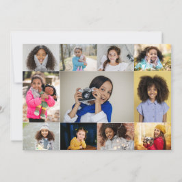 デザイン独自の11フォトコラージュ 案内状