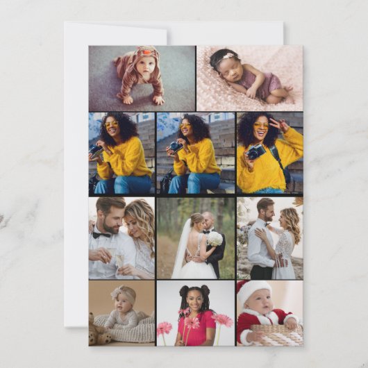 デザイン独自の11フォトコラージュ 案内状 (正面)