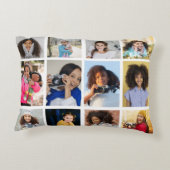 デザイン独自の12フォトコラージュ アクセントクッション (裏面)