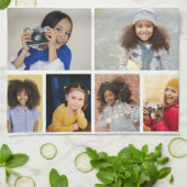 デザイン独自の12フォトコラージュ キッチンタオル (折り畳み)